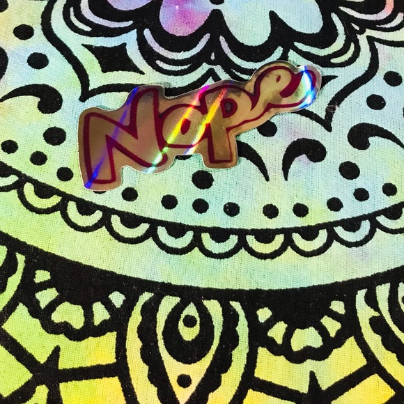 NOPE Metallic Prismatic Reflective Single Decor Sticker - Picture 3 of 6